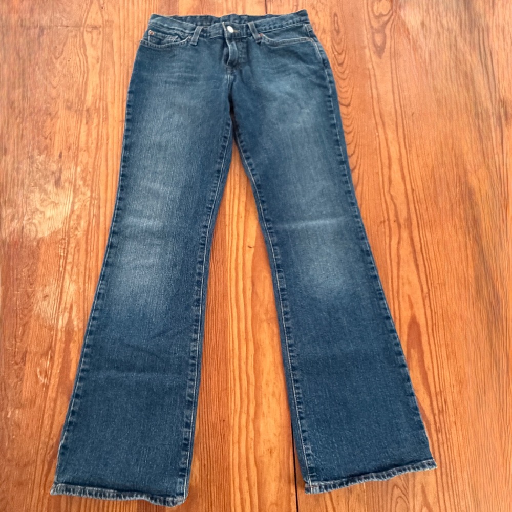 Lucky Brand Soho Mid Rise Flare Jeans‎ Medium Wash Blue Denim 4/27 F29AA20